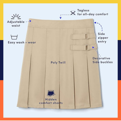 French Toast Girls' Adjustable Waist 2-Tab Scooter, Navy, 14.5 Plus