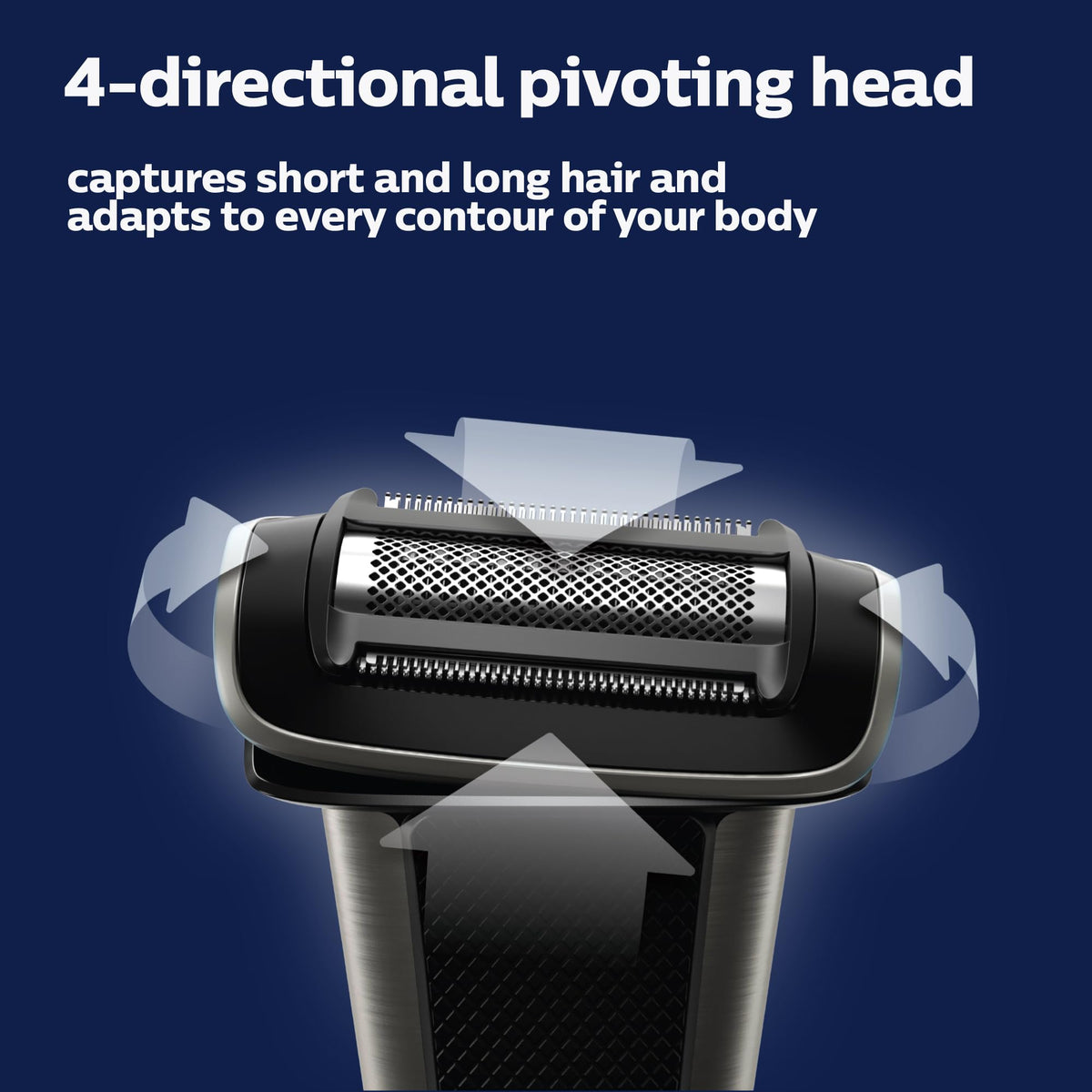 Philips Bodygroom 7000 Series, Showerproof Groin and Body Trimmer for Men, Precise Body Grooming, Adjustable Comb, Safe Even Below The Belt, 80 Min. Runtime, Model BG7040/42