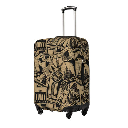 XBFCDN Travel Luggage Cover with World Famous Landmarks Print, Suitcase Protector For Travel (Fits 29-32 Inch Luggage)