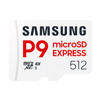 Samsung P9 Express microSD Express Card, 512GB microSDXC Memory Card, Up to 800 MB/s, for Nintendo-Switch ™ 2, (MB MK512T/AM)