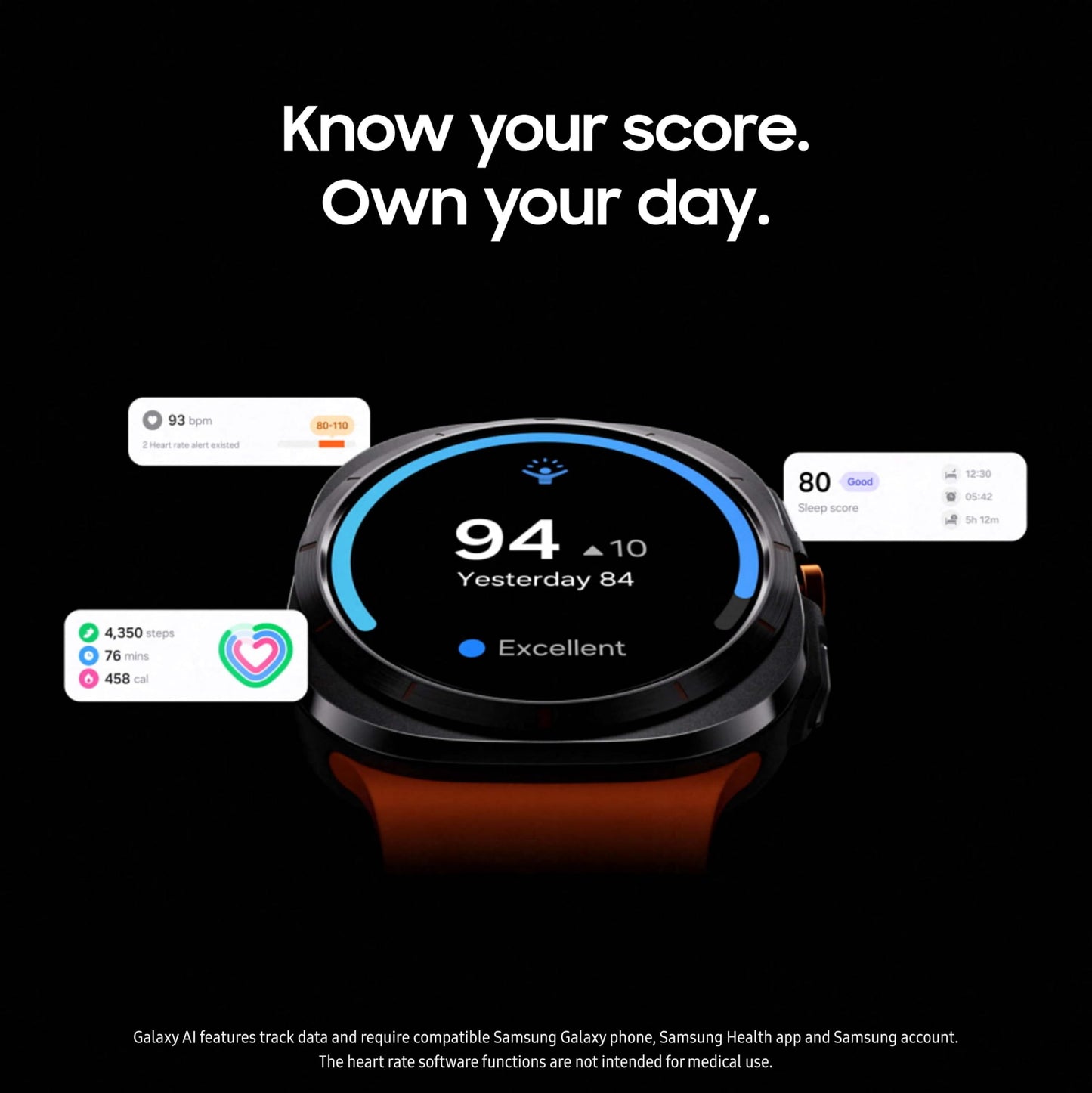 Samsung Galaxy Watch Ultra 47mm LTE AI Smartwatch w/Energy Score, Wellness Tips, Heart Rate Tracking, Sleep Monitor, Fitness Tracker, GPS, 2024,Titanium White [US Version, 1Yr Manufacturer Warranty]