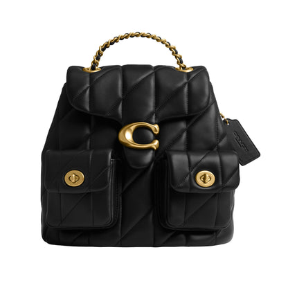 COACH, Womens, Quilted Tabby Backpack, Black, One Size