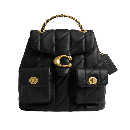 COACH, Womens, Quilted Tabby Backpack, Black, One Size