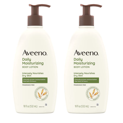 Aveeno Active Naturals Daily Moisturizing Lotion, 18-Ounce Pump (Pack of 2)