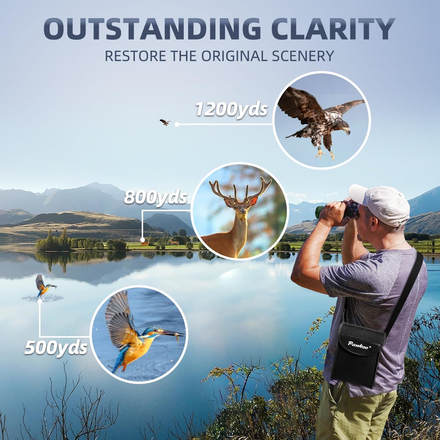 12x60 Monocular Telescope High Powered with Smartphone Adapter Tripod and Portable Bag, Larger Vision Monoculars for Adults with BAK4 Prism & FMC Lens, Suitable for Bird Watching Hiking Travel