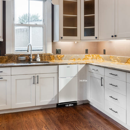 BANGSON Mini Fridge with Freezer, 2 Door Small Refrigerator with Freezer, Mini Fridge for Bedroom, 3.2 CU.FT, For Home, Office, Dorm, Garage or RV, (White)