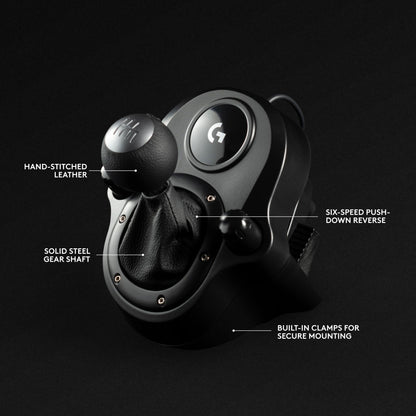 Logitech G29 Driving Force Racing Wheel and Pedals, Force Feedback, Real Leather + Logitech G Driving Force Shifter - For PS5, PS4 and PC, Mac - Black