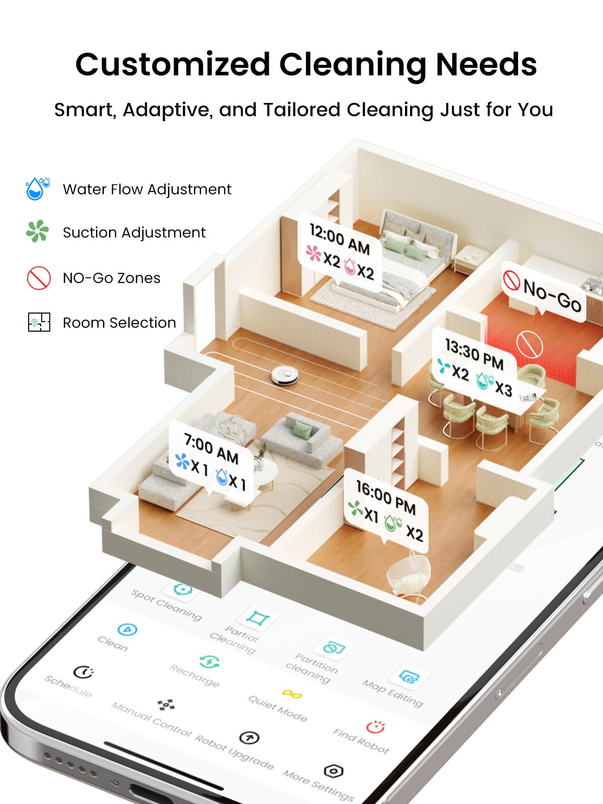 Lefent M2 Plus Robot Vacuum and Mop Combo,190° PSD Obstacle Avoidance,LIDAR Navigation,40-Day Capacity,Powerful Suction,Perfect for Pet Hair,140 Min Runtime, WiFi/App/Alexa