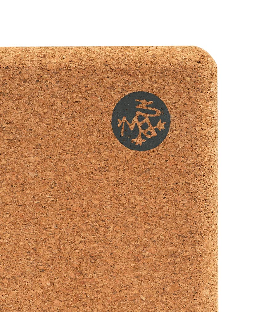 Manduka Yoga Cork Block - Yoga Prop and Accessory, Good for Travel, Comfortable Edges, Lightweight, Extra Firm Cork, 4" x 6" x 9" (10 x 15 x 22.5 cm)