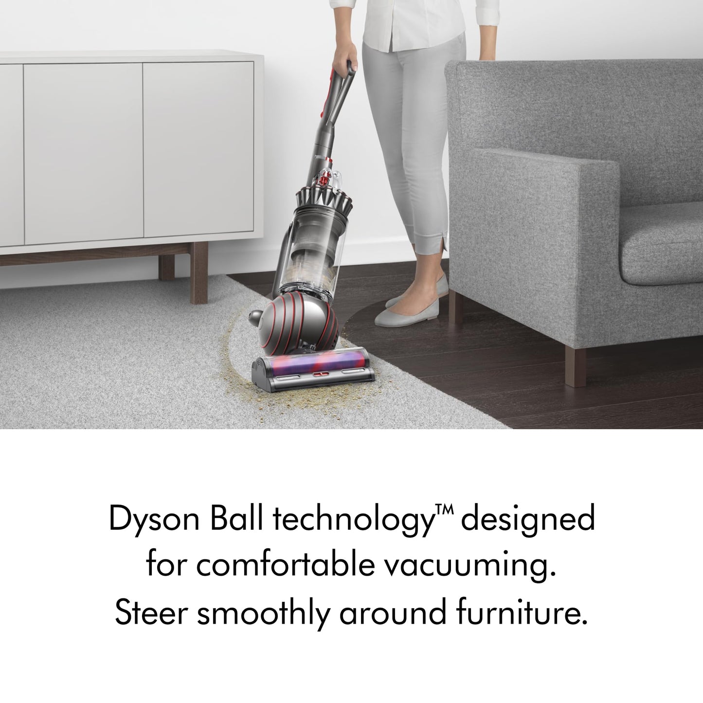Dyson Ball Animal 3 Upright Vacuum, Corded, 290AW, De-tangling Motorbar Cleaner Head for All Floors, 3 Suction Modes