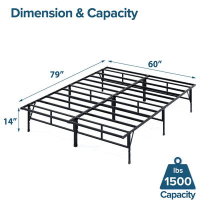 Sleep Master Do-It-Yourself Smart Platform Metal Bed Frame, Queen