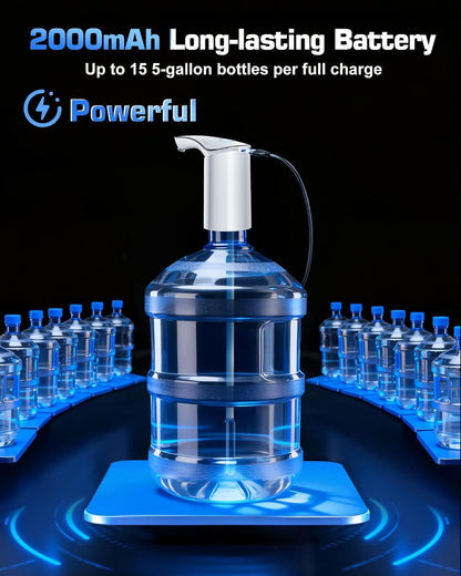 Redsack Electric Water Bottle Dispenser for 3-5 Gallon Jug, Automatic USB-C Water Jug Dispenser, Portable Upgraded Submersible Water Pump,High-Power & Silent Operation for Camping Home Office Bedroom