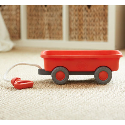 Green Toys Wagon, Orange CB - Pretend Play, Motor Skills, Kids Outdoor Toy Vehicle. No BPA, phthalates, PVC. Dishwasher Safe, Recycled Plastic.