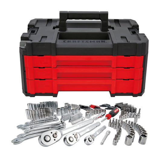 CRAFTSMAN Mechanics Tool Set, 230-Piece Hand Tool and Socket Set with 3-Drawer Tool Box (CMMT45305)