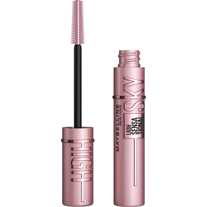 Maybelline Lash Sensational Sky High Washable Mascara Makeup, Volumizing, Lengthening, Defining, Curling, Multiplying, Buildable Formula, Blackest Black, 1 Count