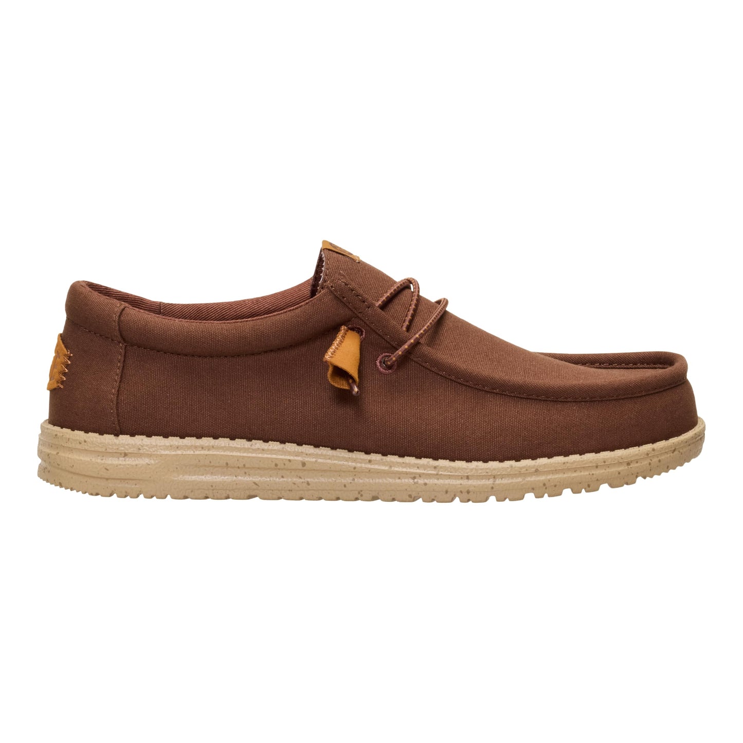 HEYDUDE Men's Wally Canvas Brown Size 11, Men’s Shoes, Slip-on Loafers, Comfortable & Light-Weight