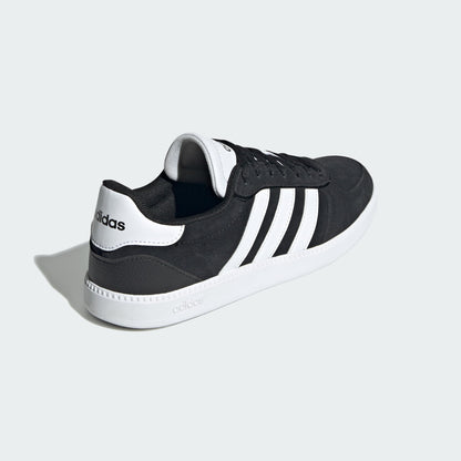 adidas Women's Breaknet Sleek Sneaker, Black/White/Black, 7.5