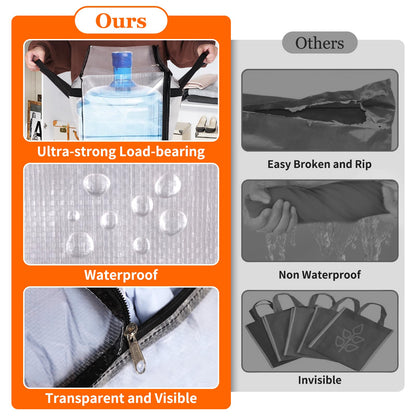 TasticTotes 8 Pack Clear Storage Bags for Comforter, Clothes & Bedding, Plastic Blanket Storage with Zipper and Handle, Moving Bags, Closet Organizer and Under-Bed Storage (90L)
