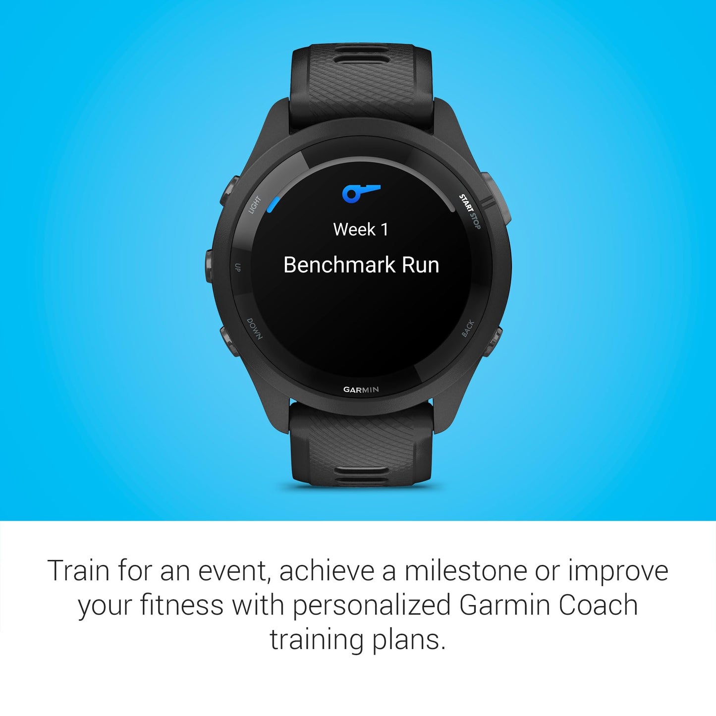 Garmin Forerunner 265 Running Smartwatch, Colorful AMOLED Display, Training Metrics and Recovery Insights, Black and Powder Gray