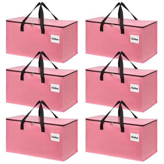 YEUEYS Extra Large Moving Bags with Zipper - Heavy Duty Tote for Packing Clothes, Durable Storage Bin Organizer, Multipack Set