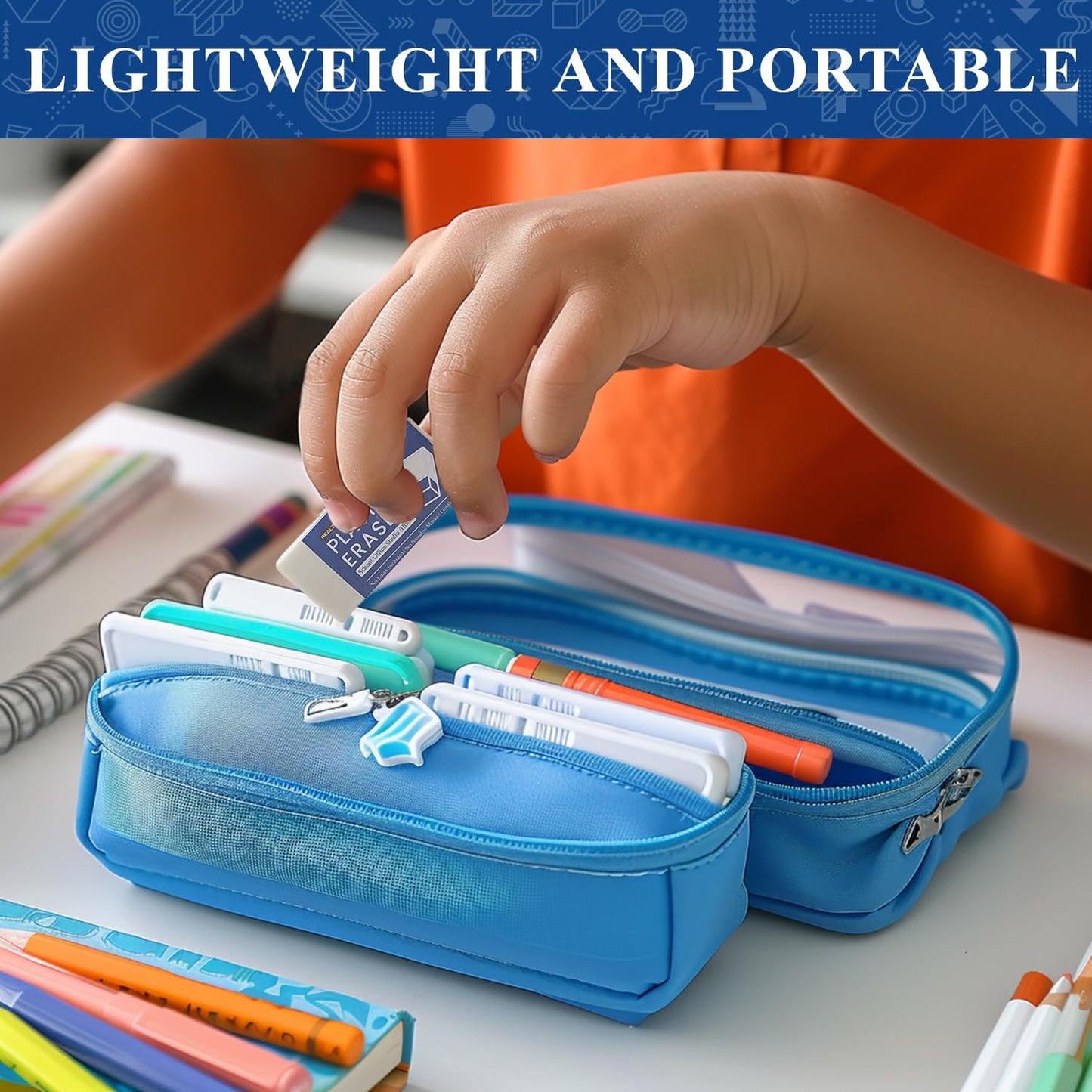 Realzeva White Eraser, 8-Pack Bulk Erasers for Classroom,White Erasers for School, Classroom Must Haves & Back to School Supplies Eraser, Latex-Free & No Crumbling, Gomas De Borrar Escolares.