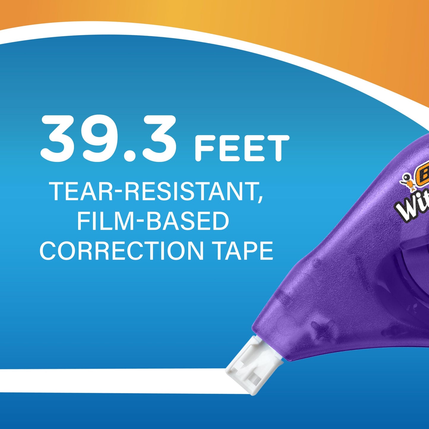 BIC Wite-Out Brand EZ Correct Correction Tape, 39.3 Feet, 10-Count Pack of White Correction, Tear-Resistant Tape Office or School Supplies