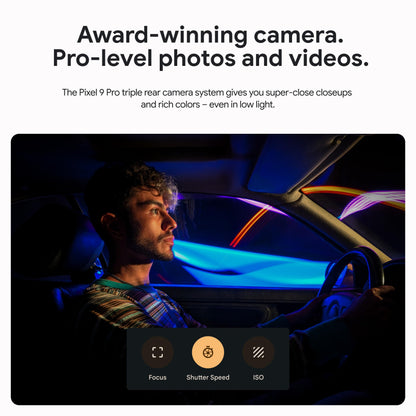 Google Pixel 9 Pro - Unlocked Android Smartphone with Gemini, Triple Rear Camera System, 24-Hour Battery, and 6.3" Super Actua Display - Obsidian - 512 GB