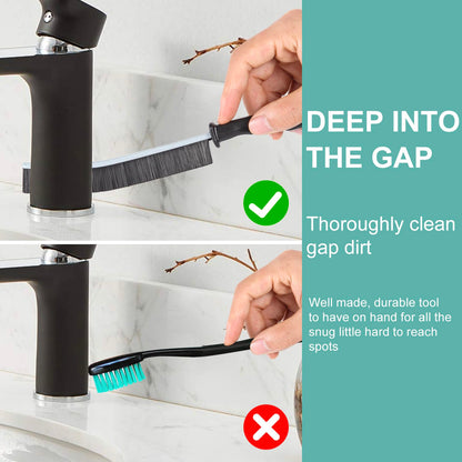 Crevice Cleaning Brush，Hard-Bristled Grout Brush，2024 New Multifunctional Gap Cleaning Brush Tool，Dead Corners Brushes for Bathroom Kitchen Tiles Window Door Slots，3pcs