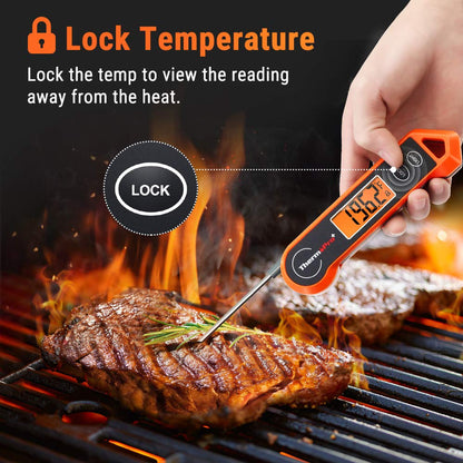 ThermoPro TP19H Digital Meat Thermometer for Cooking with Ambidextrous Backlit and Motion Sensing Kitchen Cooking Food Thermometer for BBQ Grill Smoker Oil Fry Candy Instant Read Thermometer