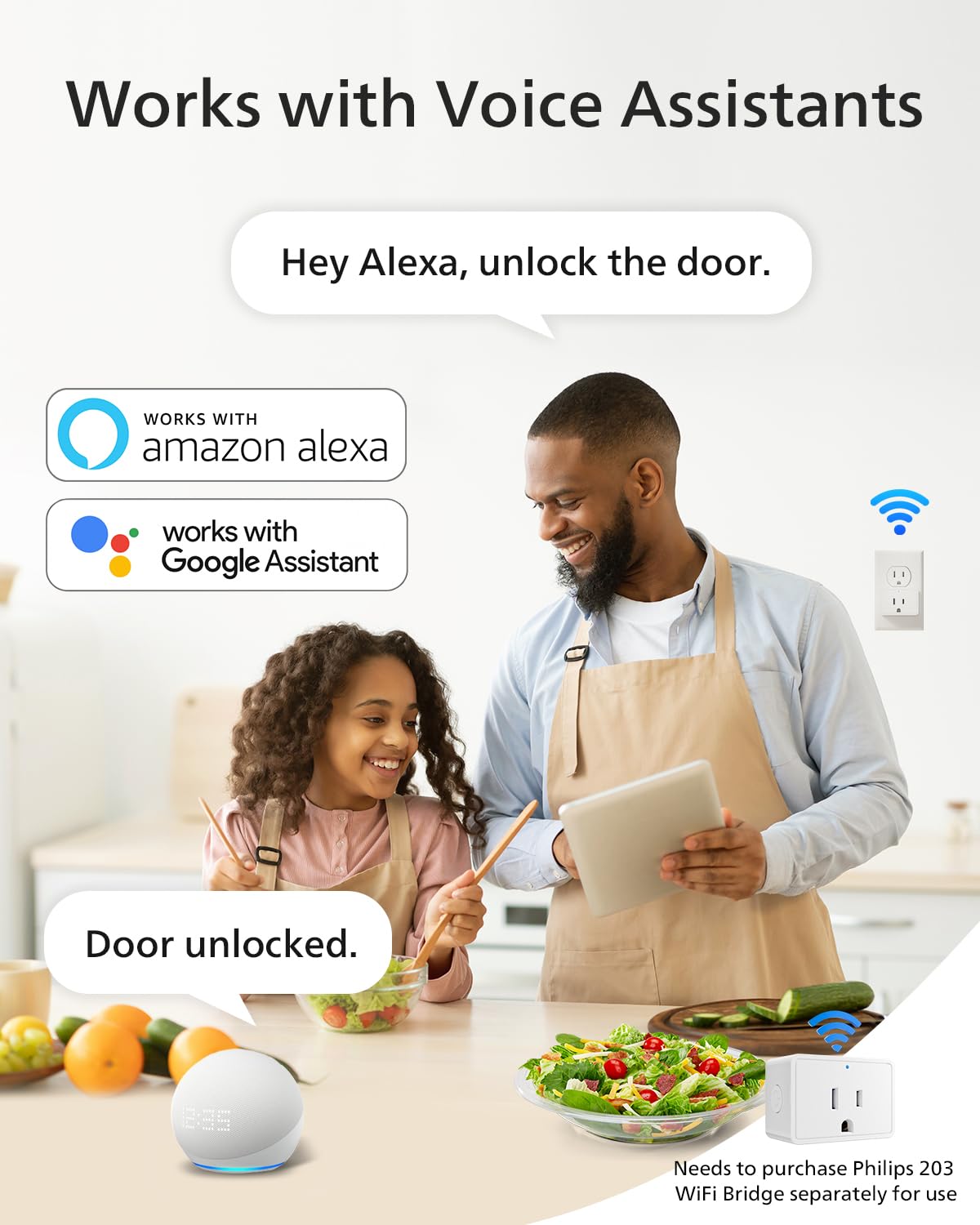 Philips Smart Lock with Handles, Keyless Entry Door Lock Set, Smart Door Lock with 2 Level Handles, Digital Keypad Deadbolt for Front Door, App Unlock, Fingerprint Unlock, PIN Code Unlock, Auto Lock