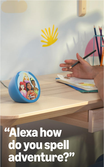 Amazon Echo Pop Kids (newest model), Designed for kids, with Alexa+ Early Access, parental controls, Includes 6 months of Amazon Kids+, Anthro Pup