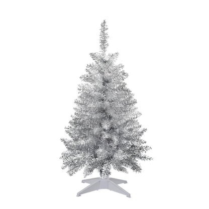 Mini Christmas Tree 3FT Artificial Desktop Xmas Tree for Holiday Decor 160 Branch Tips, Silver