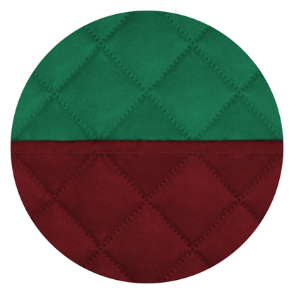 PureFit Reversible Quilted Sofa Cover, Water Resistant Slipcover Furniture Protector, Washable Couch Cover with Non Slip and Elastic Straps for Kids, Pets (Oversized Sofa, Green/Red)