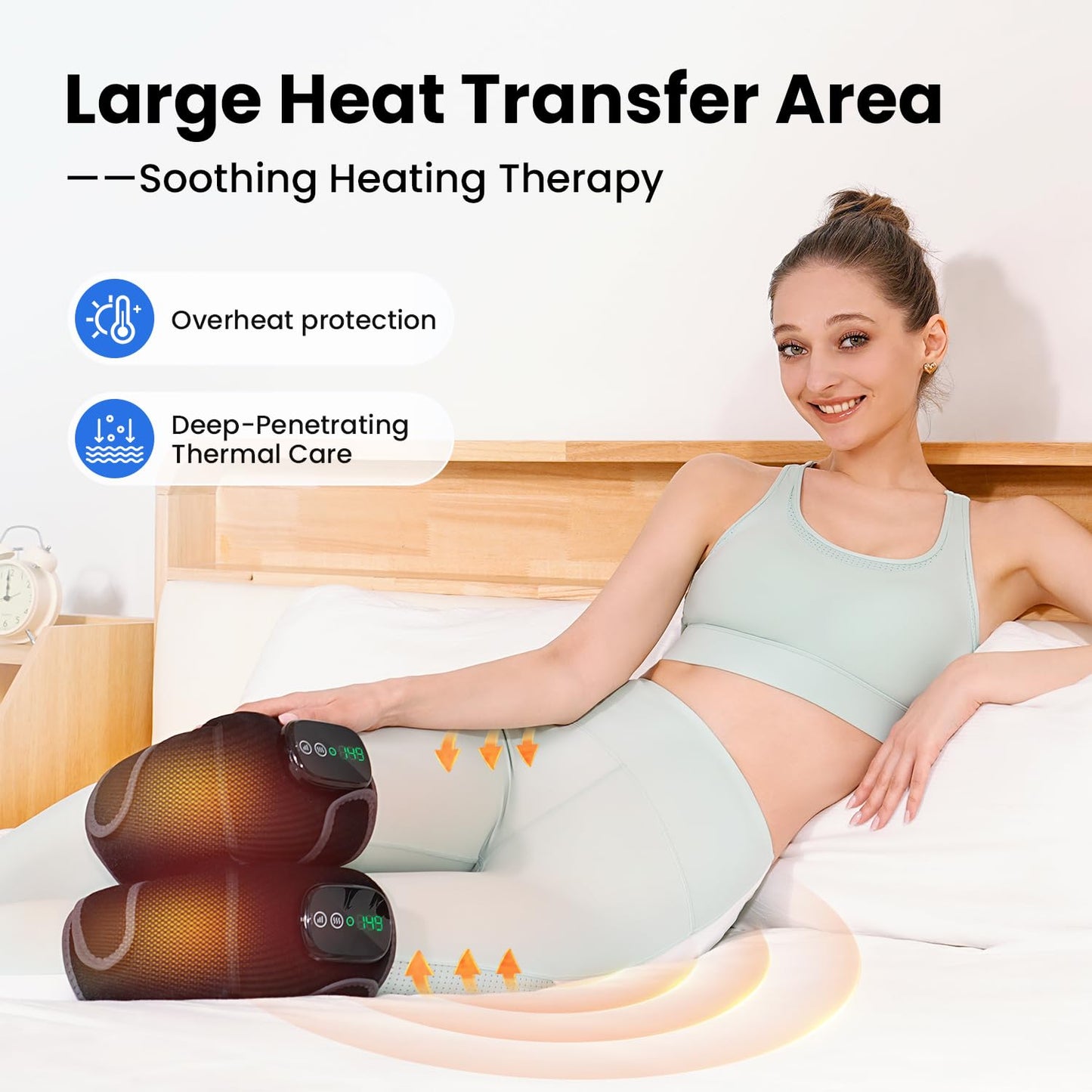 Cordless Knee Heating Pad, Newly 4 Vibration Motors Knee Massager, 3-in-1 Heated Knee Brace with 5 Heat Levels and 5 Massage Modes, Heated Knee Massager Brace, Birthday Gifts for Dad & Mom (1 PCS)