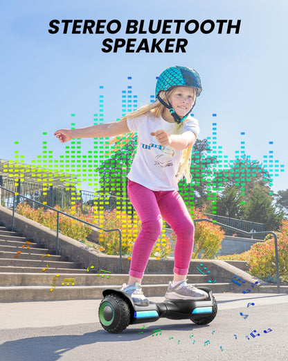 Gyroor Balancing Scooter New G13 All Terrain Balancing Scooter with LED Lights & 500W Motor, Self Balancing Off Road with Bluetooth for Kids ages 6-12 and Adults-Black