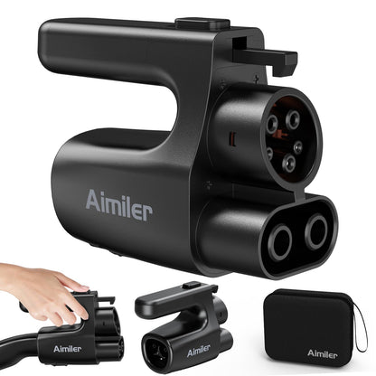 AIMILER NACS to CCS Electric Vehicle Adapter, 500 Amps / 1,000V Nacs to DC Adapter Compatible with Tesla V3/V4 Superchargers - Fast Charge CCS1 EVs [Check with Your Automaker for Compatibility], Black