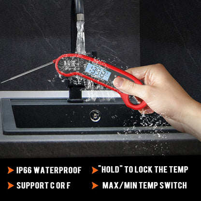 Meat Thermometer Digital, Instant Read Meat Thermometer for Grill and Cooking, Waterproof Food Thermometer for Kitchen and Outside, BBQ, Turkey, Candy, Liquids, Beef