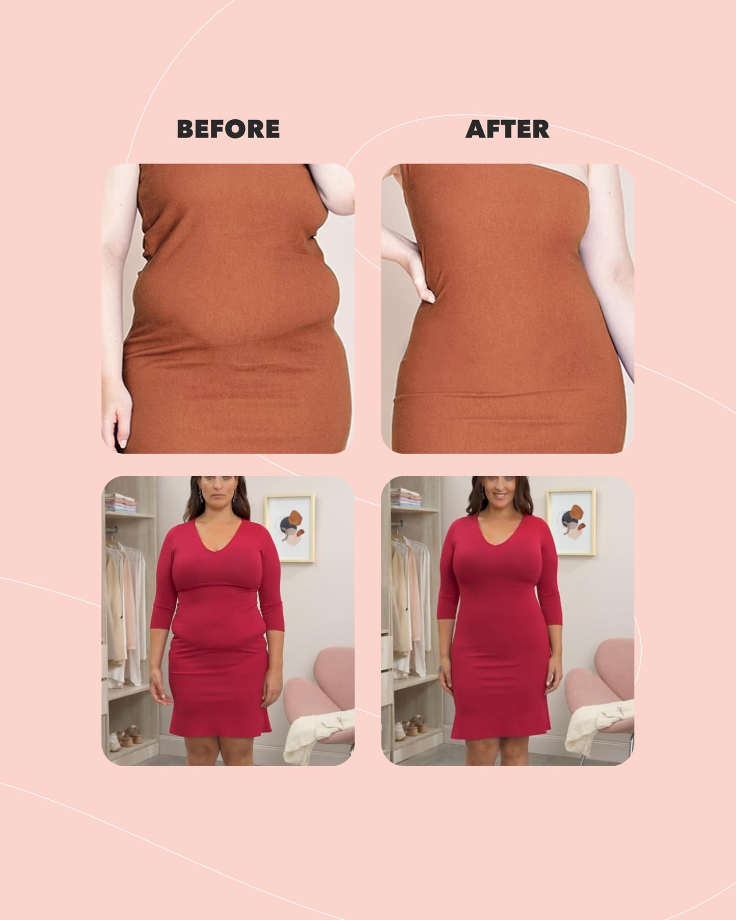 SHAPERMINT Shapewear for women - High-Waisted Shapewear Tummy Control Shorts, Faja Body Shaper, Underwear for Women Nude