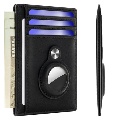 Hawanik Slim Minimalist Front Pocket Air Tag Wallet, RFID Blocking Card Holder Wallet with Airtag Holder