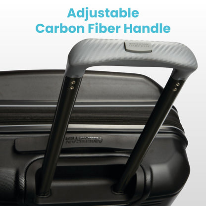 American Tourister Stratum 2.0 Expandable Hardside Luggage with Spinner Wheels, Jet Black, Carry-on