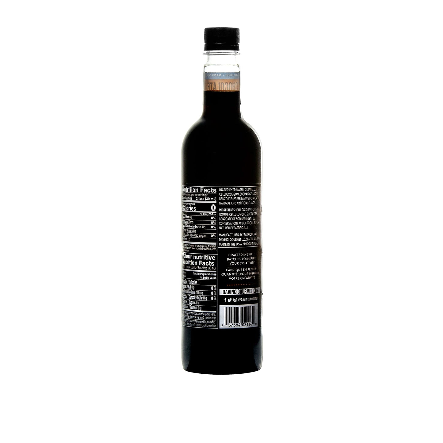 DaVinci Gourmet Sugar-Free Chocolate Syrup, 25.4 Fluid Ounces (Pack of 1)
