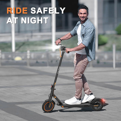 VOLPAM Electric Scooter, 350W/500W Powerful Motor, 8.5"/10" Solid Tires, 19/22Mph, 28/23/21/16 Miles Max Range, Dual Braking