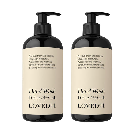 Loved01 Hand Wash, John Legend Skincare, Liquid Hand Soap, Gentle & Hydrating, Cruelty-Free, Formulated with Nourishing Oils & Soft Lavender, 2-Pack (15 oz each)