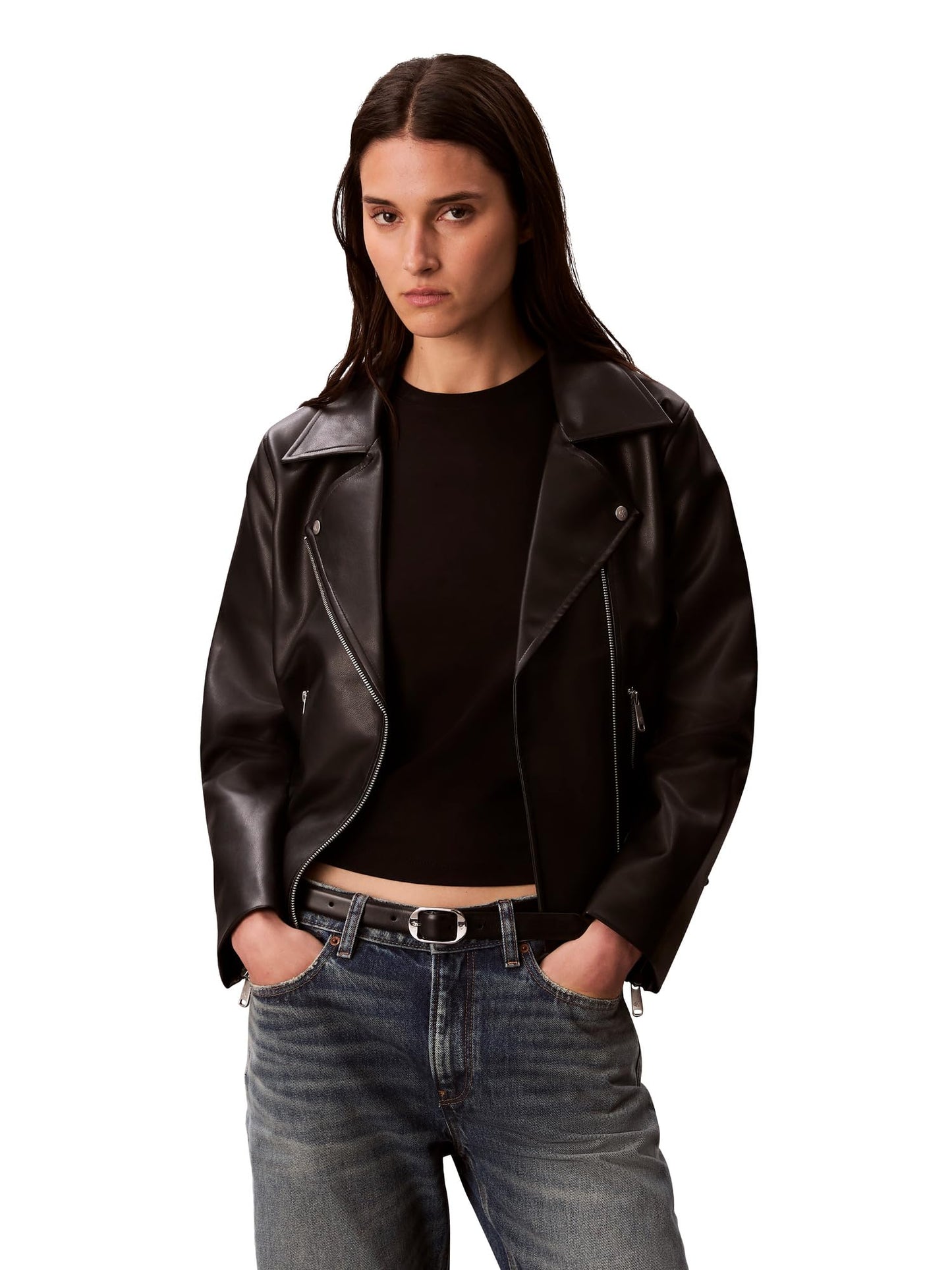 Calvin Klein Women's Classic Leather Jacket