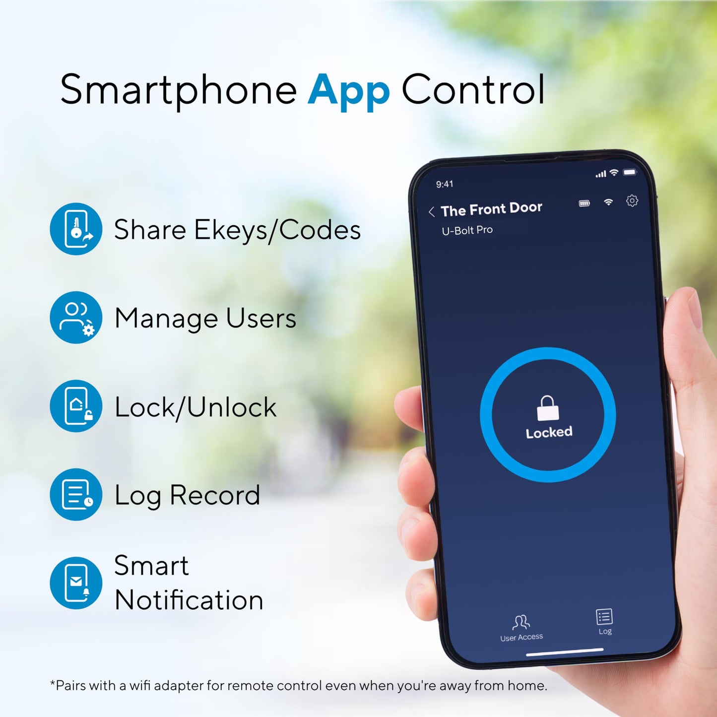 ULTRALOQ Smart Lock U-Bolt Pro, 7-in-1 Fingerprint Keyless Entry Door Lock with App Control, Anti-peep Keypad, Auto Lock, Smart Deadbolt Front Door, IP65 Waterproof, Easy Installation, 1 Year Battery