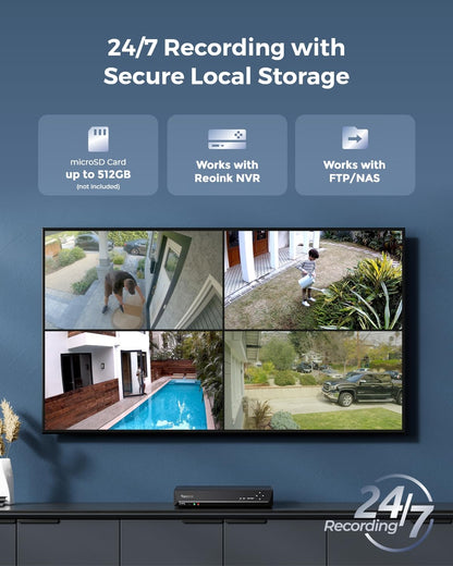 REOLINK 5MP Outdoor Security IP Camera, Turret Surveillance PoE with 2.8mm Lens,130° Diagonal,IK10 Vandal Proof,Smart Detection,Color Night Vision,2-Way Talk,IP67 Weatherproof,RLC-540A