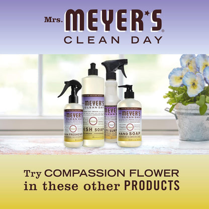 MRS. MEYER'S CLEAN DAY Hand Soap, Made with Essential Oils, Compassion Flower, 12.5 fl. oz - Pack Of 3
