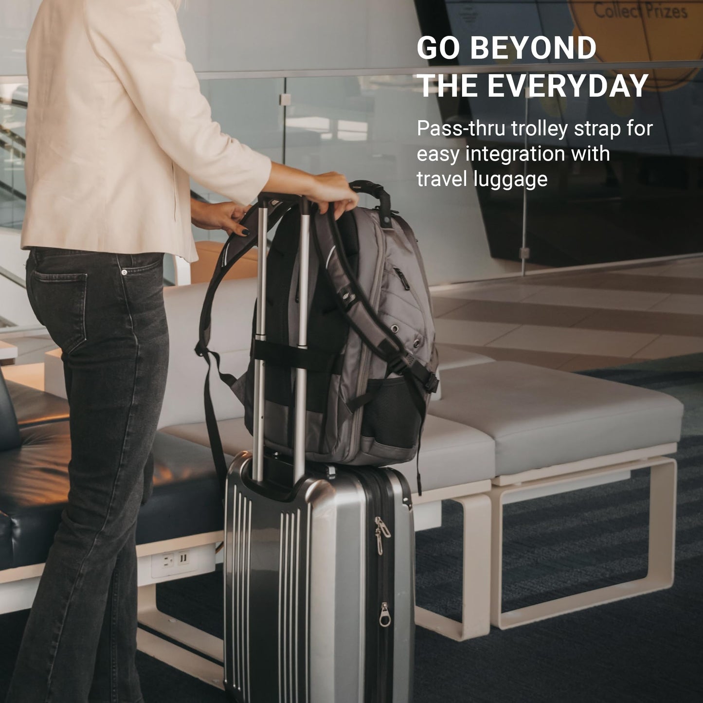 SwissGear 1900 Scansmart TSA 17 Laptop Backpack, Grey/Black, 19-Inch