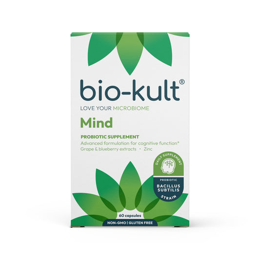 Bio-Kult Mind Probiotic Supplement for Cognitive Function with Added Grape and Blueberry Extracts and Zinc – 60 Capsules