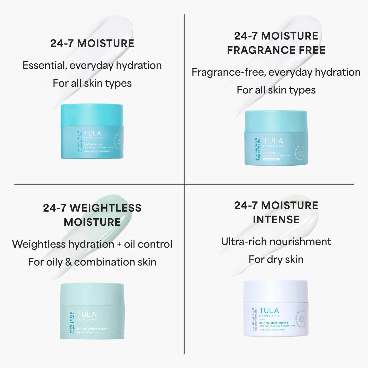 TULA Skin Care 24-7 Moisture Intense Ultra Hydrating Day & Night Cream - Ultra Nourishing Moisturizer for Face, Improves, Soothes & Maintains Skin Balance, 1.5 oz.